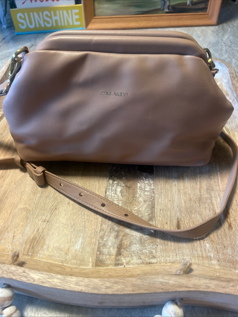 Pixie Mood Beige Vegan Crossbody Bag